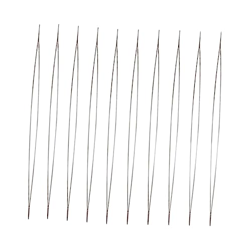 JEWEDECO Opening Big Eye Bead Needle 10pcs Bead Threader for Bracelets Large Eye Needle