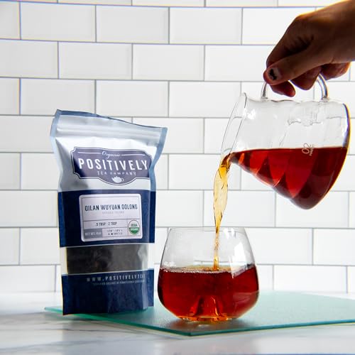 Image of Positively Tea, Organic Qilan Wuyuan Oolong Tea, Loose Leaf, 16 Ounce
