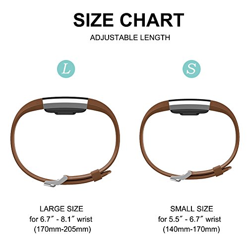 FunBand Strap Compatible with Fitbit Charge 2 Strap Bands,Classic Edition Soft Silicone Sport Adjustable Replacement Accessory Bracelet Straps Compatible with Fitbit Charge 2 (1-Pack Coffee) - Image 3