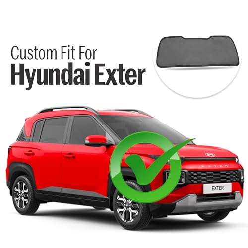 Image of Autofact Dicky Curtain for Hyundai Exter | Custom Fit Rear Windshield Sunshade | UV & Heat Protection | Foldable Mesh | Privacy & Cooling Car Accessory