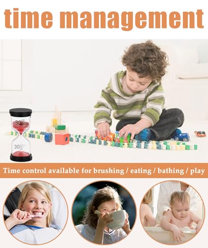 Image of Sand Timer 30 Minute, Sand Clock, Hour Glass Sand Timer Sand Clock Sandtimer Classroom Games Home Kitchen Officesand Clock Timer for Room Hourglass (Pink)