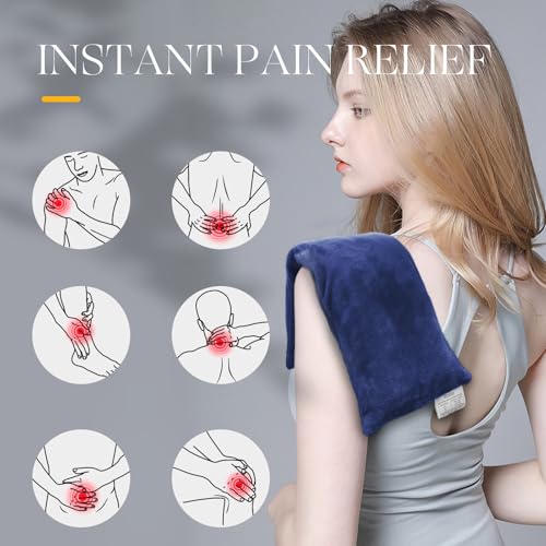 Coussin chauffant pour micro-ondes uncn avec housse amovible lavable - 2