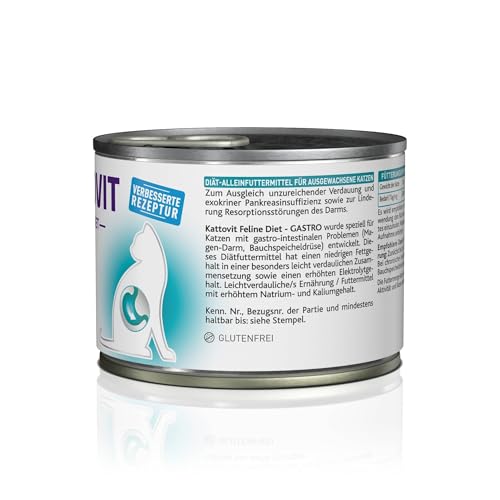 Kattovit Feline Diet Gastro Ente 12x185g
