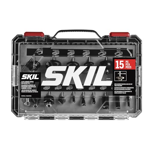 SKIL 15 Pc. Carbide-Tipped Router Bit Set