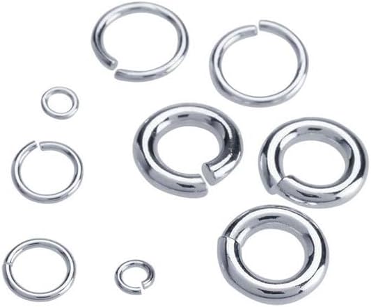 50pcs 935 Argentium Silver Open Jump Rings, 20 Gauge 6.6mm OD/5mm ID Made in USA by CRAFT WIRE