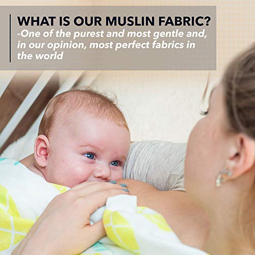 Muslin Swaddle Blanket Large 47"X47" Pineapple Print - Super Soft Breathable Bamboo Cotton For Newborn Infant - Baby Receiving Swaddling Blanket Wrap Boys Girls #TOP1