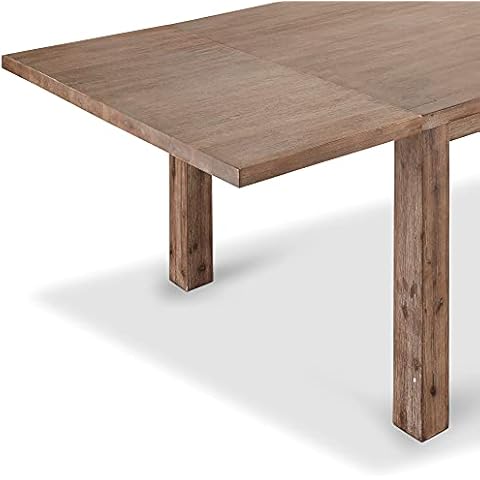 Mesa extensible de madera maciza de acacia Ibbe Design Alaska Marrón 90x50 cm Cover