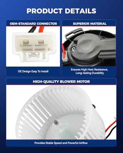 Image of KAX AC Blower Motor with Fan Cage Compatible with Mazda 3 2010 2011 2012 2013 - HVAC Heater Blower Motor Replaces# 700284,76930