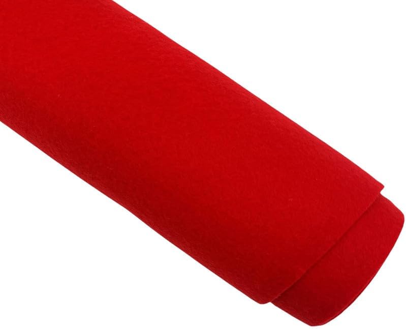 Ice Fabrics Craft Felt Fabric by The Yard - 72" Wide & 1.6mm Thick Acrylic Felt - Soft and Durable Red Fabric for DIY Arts & Crafts, Decorations and More - 4 Yards Red