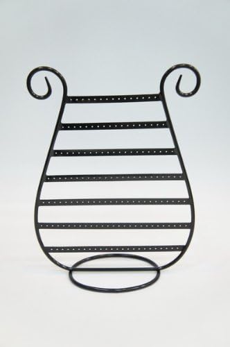 Miniatura 3 de Mango Steam Organizador de joyas con aretes de arpa soporte de exhibición almacenamiento regalo negrogrande