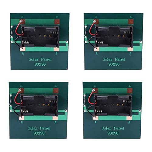 Zhdbchyuu 4X 1W 4V Cargador Solar Recargable de la Celula de la Bateria AA con la Base para Las Baterias 2XAA Que Cargan Directamente