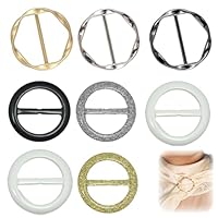 Hongoen 8 PCS T Shirt Clip,Schal Ring Clip,Schnalle,Seidenschal Ring,Tshirt Clip,Gürtelschnalle Damen,für Damen, Hemd, Taillenmieder, Clips zum Spannen Gürtelschnallen für Damen