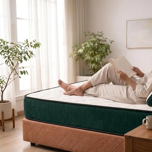 Image of DREAMZEE Vilasa 100% Full Natural Latex Mattress | Medium Comfort | GOTS Certified | Mono-Zone Latex | Natural Series - Single Size (72x36x5 Inches) | 12 Years Warranty