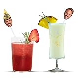 Personalized Plastic Straws- Custom Face Cutout Party Decor Accessories Upload Photo Logo Image For Events, Birthday, Weddings, Retirement, Bachelorette Parties
