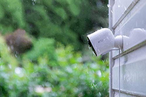 Arlo Ultra WLAN Überwachungskamera 4K Alarmanlage, Aussen, kabellos, Bewegungsmelder, Smart Home, Nachtsicht, 180 Grad, 2-Wege Audio, mit Testzeitraum für Arlo Secure Plan, Weiß VMS5140