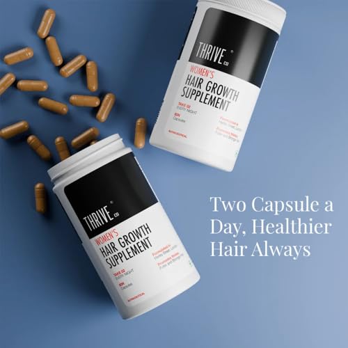 Image of ThriveCo Hair Growth Serum For Scalp 50ml + Women's Hair Growth Supplement 60 Capsules | Advanced Patent Filed Clinically Proven Scalp Treatment for Hair Fall Control & Regrowth