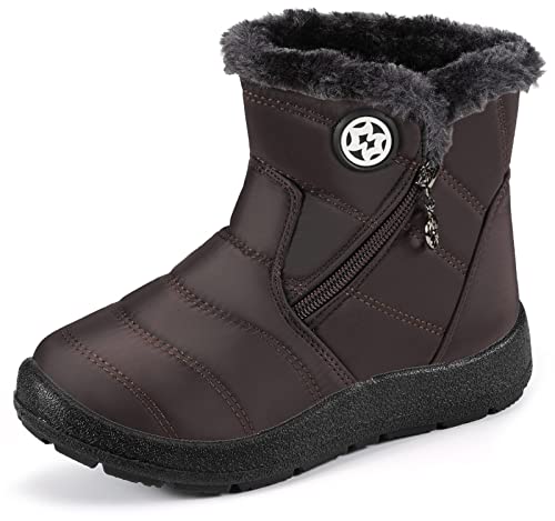 Girl's Boy's Winter Snow Boots Ankle Boots for Kids Boots Warm Fur Anti-Slip