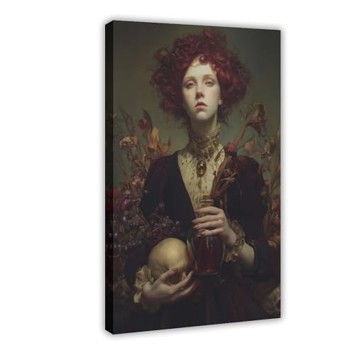 Poster sur toile femme rousse décoration murale salon et chambre