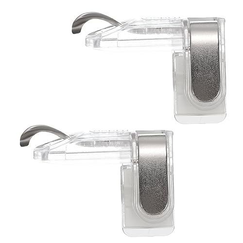 sourcing map Gaming Trigger Mobile Game Controller 1 Pair Metal Button Fire Keys Universal Clear for 4.7-6.5 Inch Cell Phone