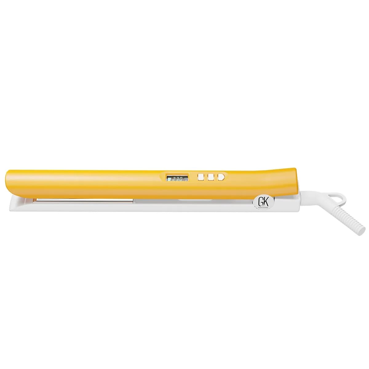 GKhair Global Keratin D700 flache Eisen-Titanplatten mit Nass- und Trocken-Styling-Funktion, automatische Abschaltung, 360 Grad drehbare Schnur, Haar für lockiges