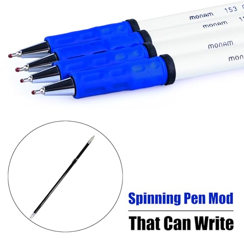 TOMZEGNA Caneta giratória para escrita RSVP MM Mod, caneta giratória artesanal para intermediários e