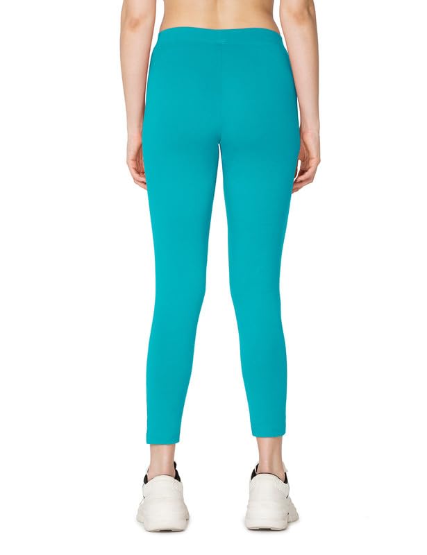Image of VSTAR PL02 Women Ankle Length Stretchable Slim Fit Leggings with Secured Side Pocket | Moisture-Wicking | Soft Waistband & Cotton-Elastane Fabric