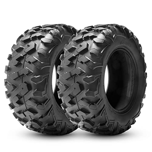 Set of 2 HALBERD ATV Tires, 25x10x12 6PR All Terrain 25x10-12 Trail Sand ATV UTV...