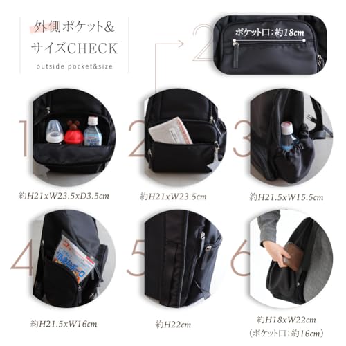 プッパプーポ マザーズバッグ リュック マザーズリュック バッグ ママバッグ の商品画像 7