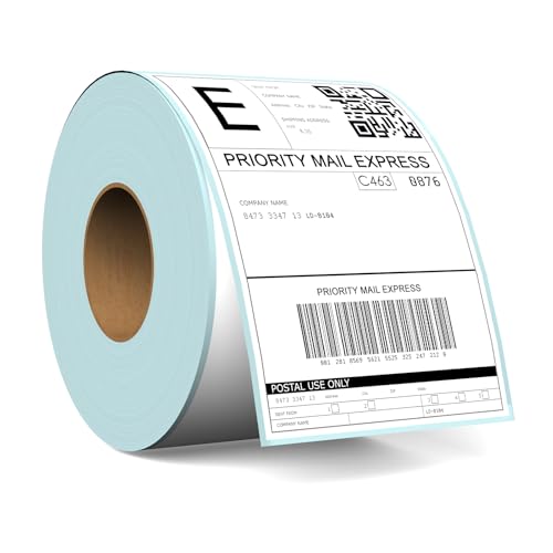 Image of Rongta Thermal Direct Shipping Labels, 4x6 Adhesive Labels for Thermal Printer, 500 Sheets /1 Rolls, Commercial Grade
