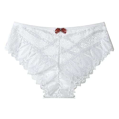 Genérico Tangas Mujer,Bragas para Mujer Ropa Interior Sexy Transparente Encaje para Mujer Bragas Sexis Encaje con Espalda En T A Media Cintura para Mujer