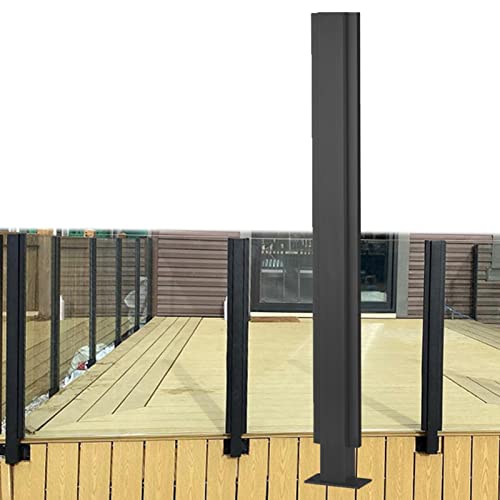Poteau de Garde-Corps en Verre Inox 304 Noir : Sécurisez sans Masquer la Vue de Votre Terrasse