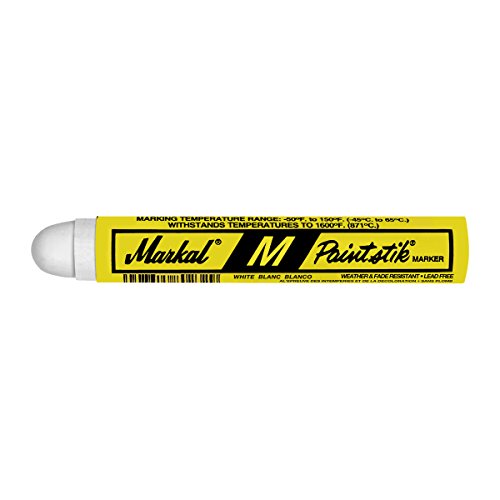 Markal 81920 M Paintstik Annealling and Heat Treating Solid Paint Marker (Up to 1600 F) White (Pack of 12)