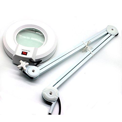 Preisvergleich Produktbild LED 18W Lupenleuchte Lupenlampe Kaltlicht Arbeitsleuchte Glaslinse 5 Dioptrien