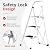 HBTower Step Ladder Folding Step Stool for Adults with Anti-Slip Pedal,330 lbs Capacity for Kitchen, Home,White