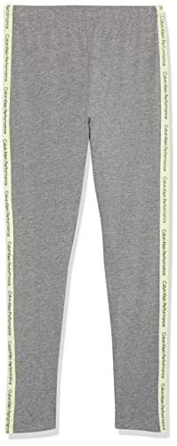 Calvin Klein Girls' Legacy Performance Leggings, Grey Taping, 12-14