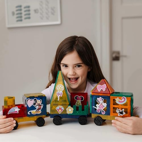 Tytan Disney Junior Mickey Mouse Jumbo Train Set — 112-Piece Magnetic Tiles with Vehicles — view 9