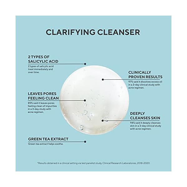 Murad Clarifying Cleanser - Acne Control Salicylic Acid & Green Tea Extract Face Wash - Exfoliating Acne Skin Care Treatment Backed by Science, 6.75 Oz