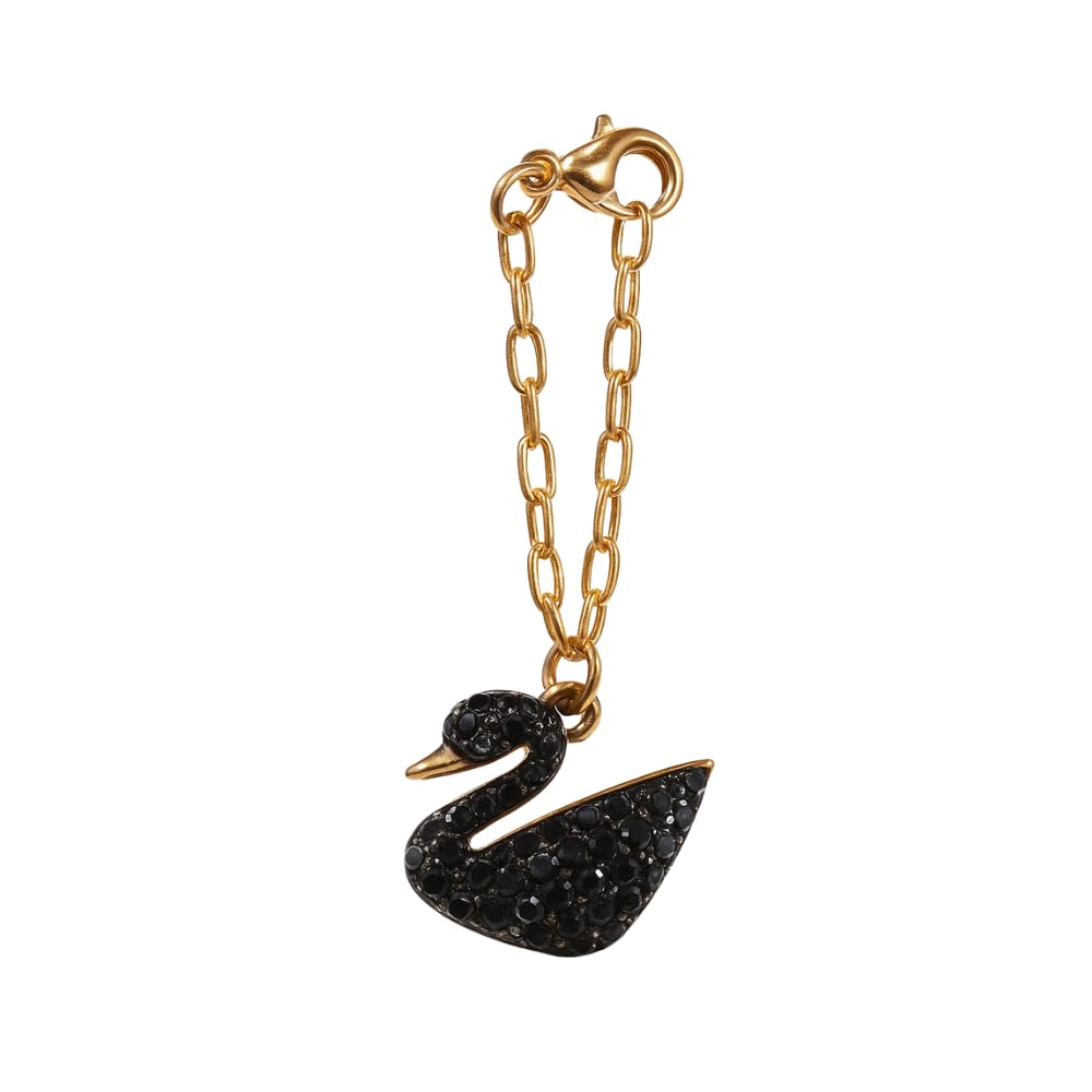 Gold Plated Black Swan Watch Charms for Women, Anti-Tarnish Stylish Jewellery for Smartwatches, Straps, Handcrafted, Comfortable For Daily Use, Office, Gifting