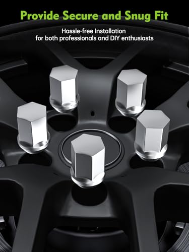 Image of AUTOPTIM 20PCS M14x1.5 OEM Lug Nuts - Replacement for 2010-2017 Chevy Equinox, 2013-2015 Malibu, 2014-2020 Impala, 2005-2024 Dodge Charger, 2008-2024 Challenger, 22mm Hex Chrome Closed End Lug Nuts