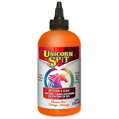 Unicorn SPiT 5771003 Gel Stain and Glaze Phoenix Fire 8.0 FL OZ Bottle Orange