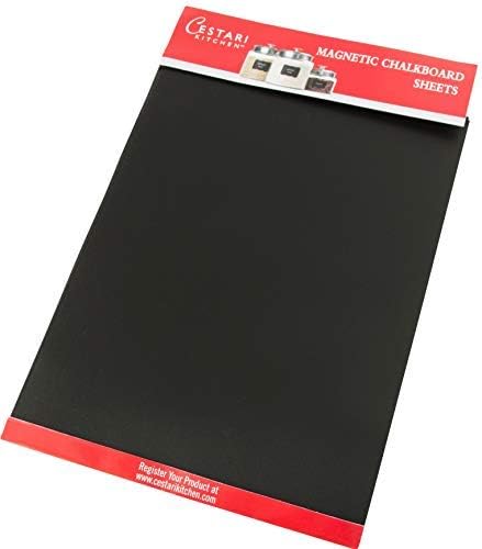 Extra Large Chalkboard Labels - Erasable Decorative Magnetic Chalkboard Tiles - Set of 2 Reusable Blackboard Sticker Magnet Paper