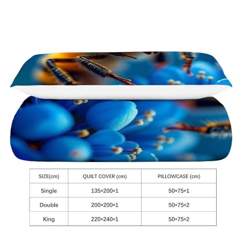Housse de couette abeille single 135x200 microfibre pour lit garçon - 4