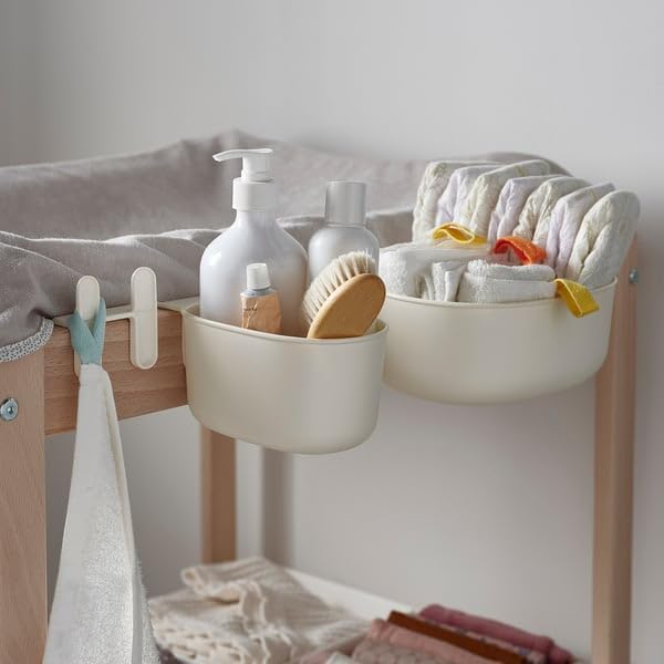 ÖNSKLIG stor baskets changing tbl set of 4, white