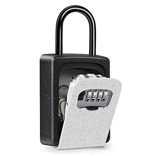 Puroma Key Lock Box for House Keys, Realtor's Waterproof Combination Lockbox Portable Resettable