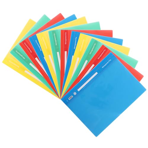 Chemises de présentation A4 bicolores avec couverture translucide et 4 coloris assortis