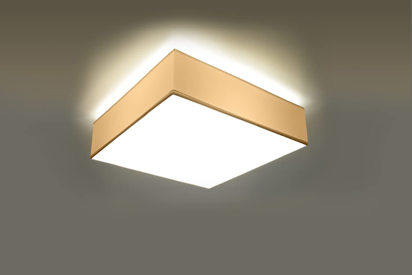 SOLLUX lighting HORUS Plafoniera Quadrata Bianca - Plafoniera con 1 Sorgente Luminosa E27 - Lampadina Non Inclusa - Lampada Moderna per Interni Contemporanei - 25/25/11 cm