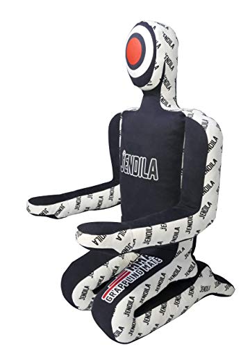 Grappling Dummy MMA Jiu Jitsu â€“ Grappling Wrestling Dummy â€“ Made from Durable Canvas Fabrics â€“ MMA Dummy for Multiple Drills UNFILLED (Black, 72")