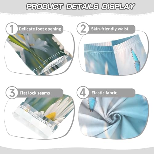 Toddler Girls Leggings Printed Yoga Pants Leggings Vibrant Spring Meadow for Kids3