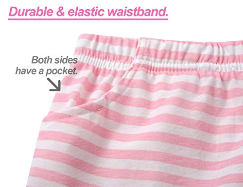 Image of Cozchique Summer Pajamas for Girls - Stripe & Glittering Heart PJS Pal Cute Jammies Set Big KidsSize 6-16