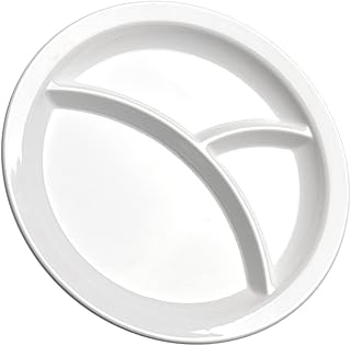 Totority Prato Com Compartimento Pratos Para Bebês Bandejas De Comida Bandeja Para Servir Comida Bandeja Redonda Pratos Infantis Pratos Divididos Para Crianças Prato Dividido Para Crianças